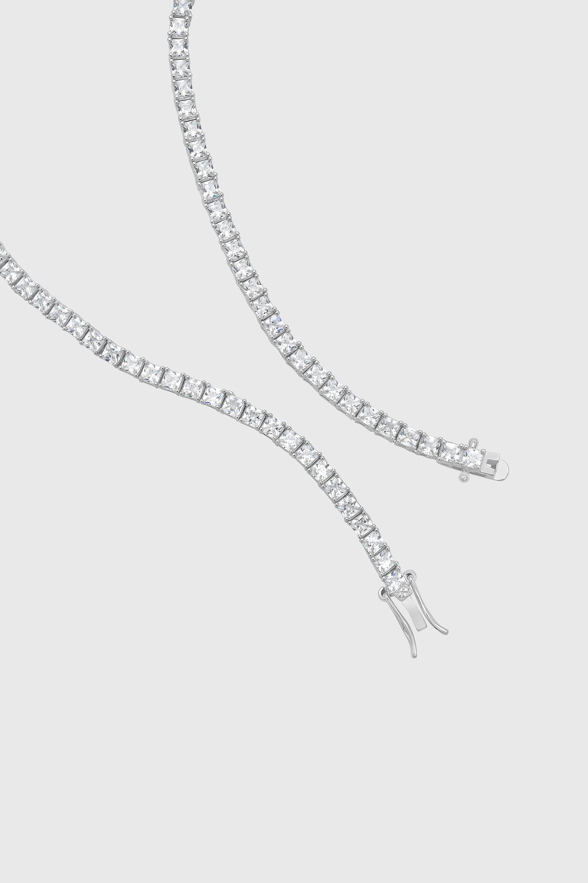 3MM Princess-Cut Tennis Necklace - Rebecca Minkoff
