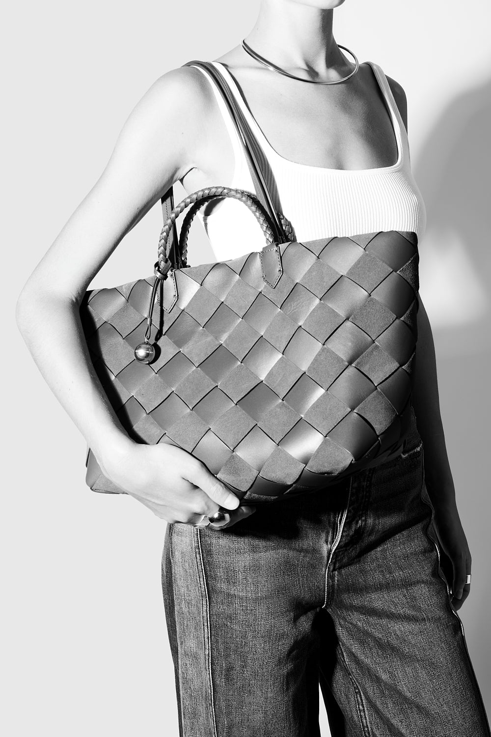 Frankie Woven Tote - Rebecca Minkoff