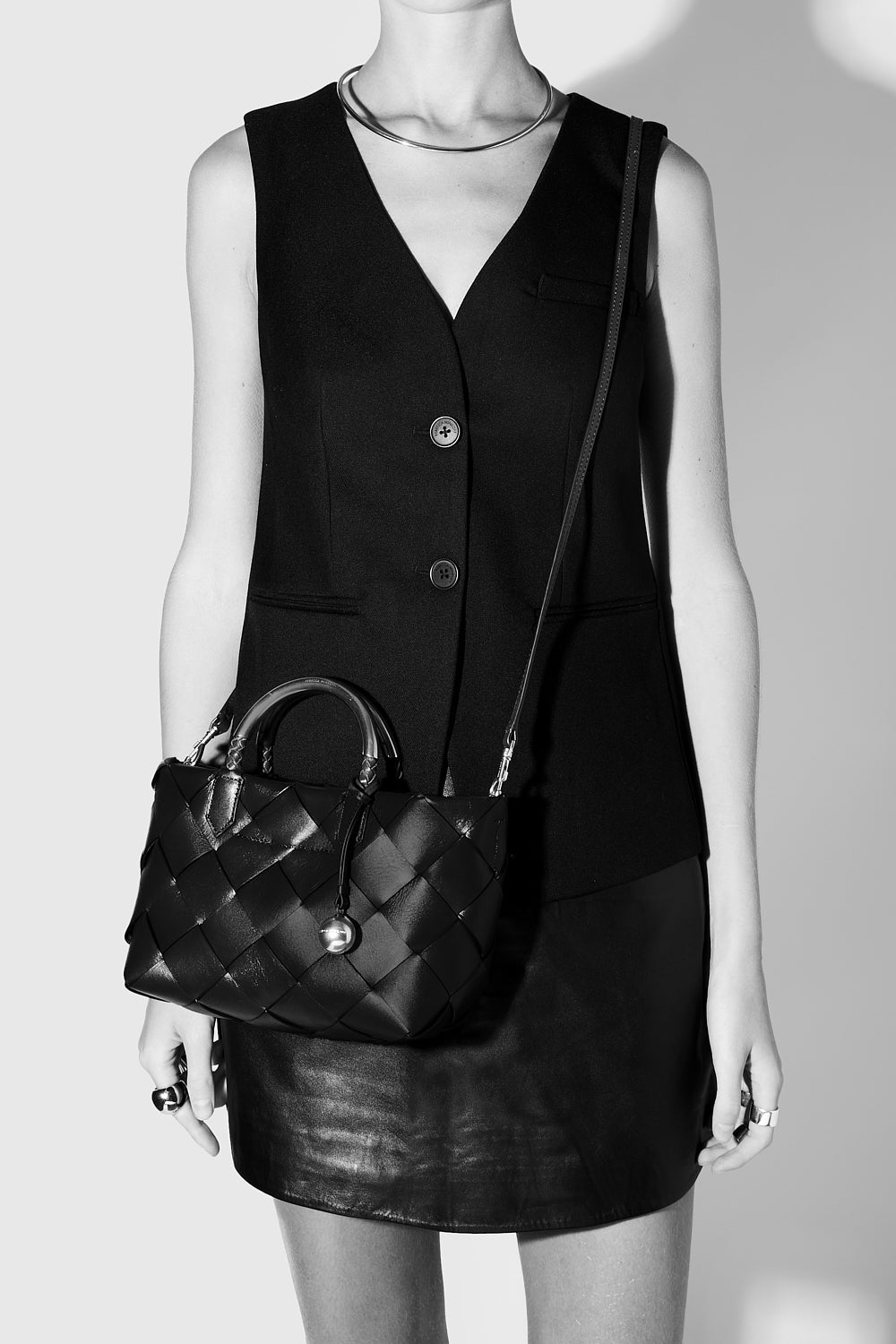 Frankie Woven Mini Tote - Rebecca Minkoff