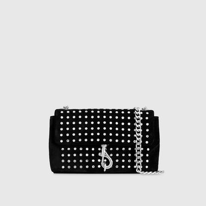 Edie Date Night Crossbody - Black with Crystal Studs - Rebecca Minkoff - Rebecca Minkoff