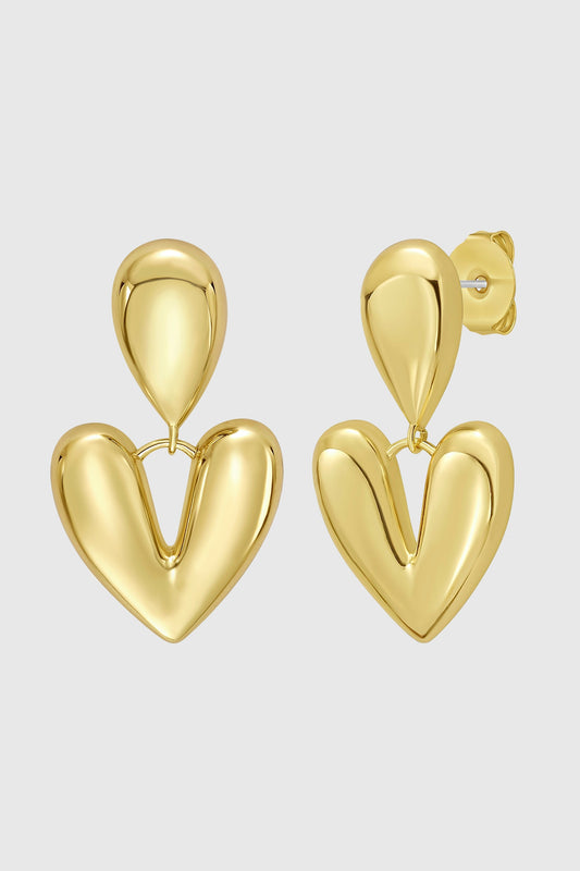 Sculptural Heart Drop Earrings - Rebecca Minkoff