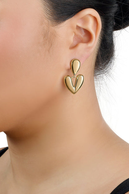 Sculptural Heart Drop Earrings - Rebecca Minkoff