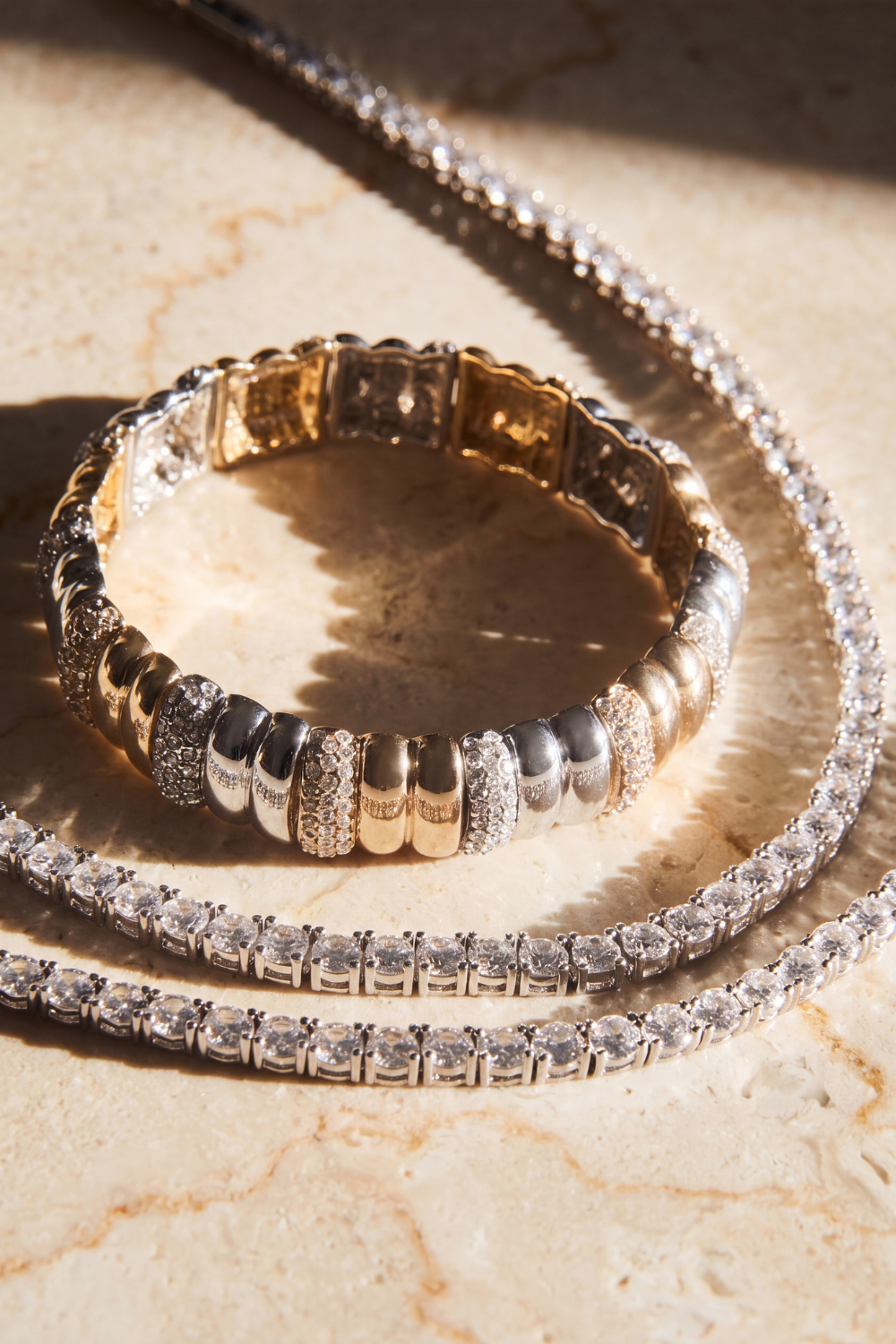 Stretch Bracelet with Pave Accents - Rebecca Minkoff