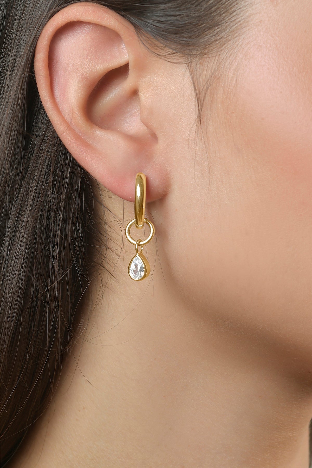 Pear Drop Hoop Earrings - Rebecca Minkoff