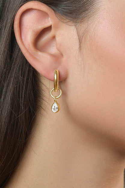 Pear Drop Hoop Earrings - Rebecca Minkoff