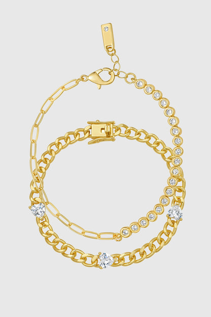 Mixed Chain Bracelet Set - Rebecca Minkoff