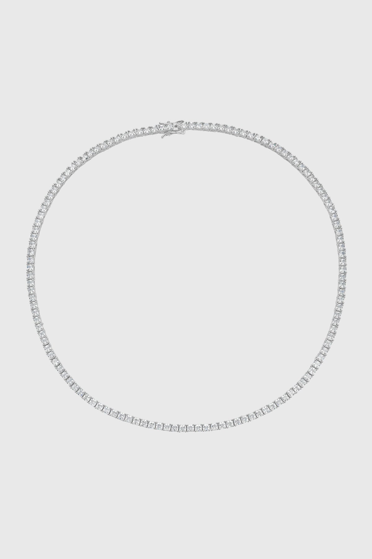 3MM Princess-Cut Tennis Necklace - Rebecca Minkoff