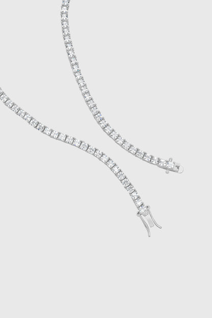3MM Princess-Cut Tennis Necklace - Rebecca Minkoff