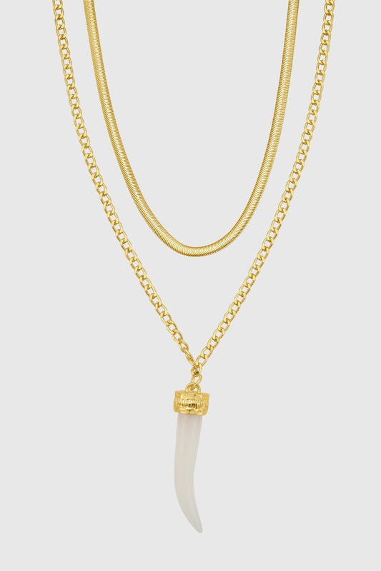 Layered Horn Pendant Necklace - Rebecca Minkoff