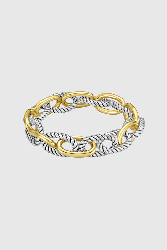 Two-Tone Twisted Link Bracelet - Rebecca Minkoff