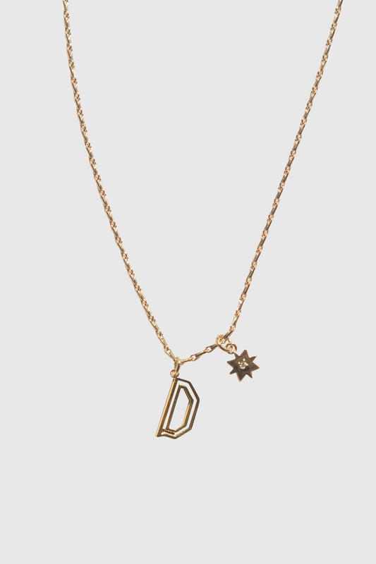 D Cut-out Initial Necklace - Rebecca Minkoff
