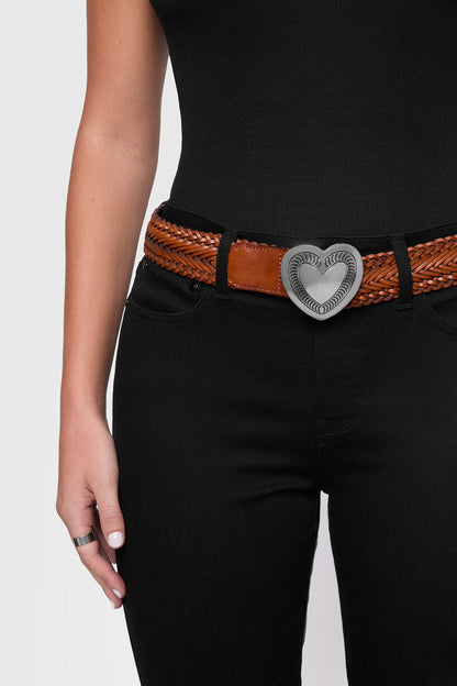 Woven Heart Buckle Belt - Rebecca Minkoff